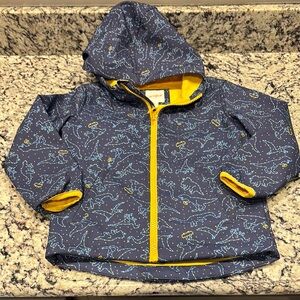 “Cat & Jack”, Kid Blue Dinosaur Rain Jacket with Yellow Accents, 5T, Like New